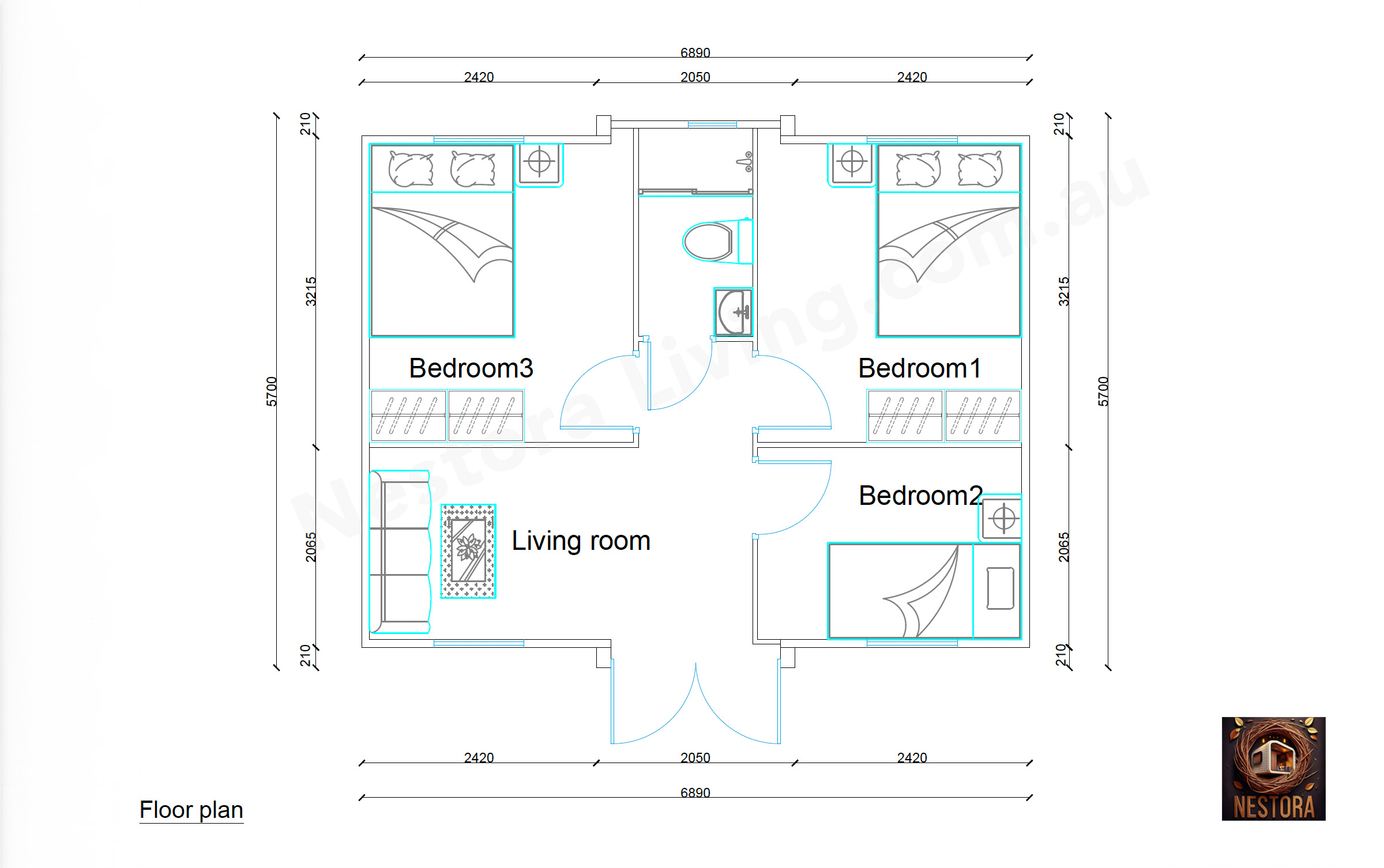 3 Bedroom Floor Plan